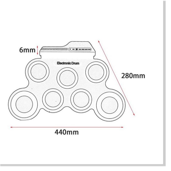 Bộ Trống điện tử Electronic Drum Portable tặng loa Bluetooth 4.0 âm thanh chân thật 2021    -TTHome