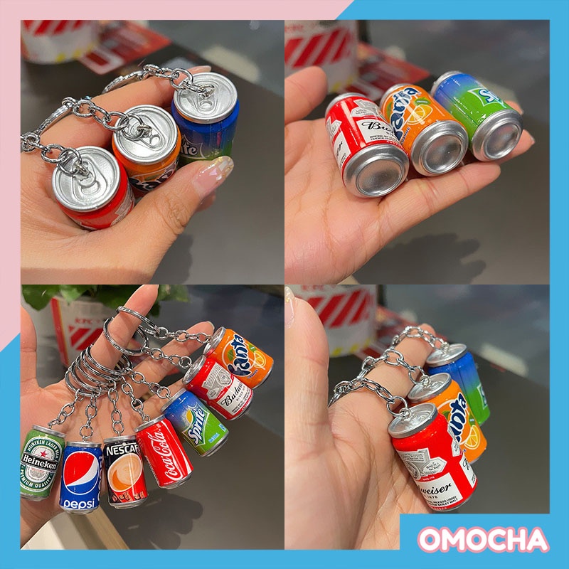 Móc Khoá Mô Phỏng Lon Nước Ngọt 3D Độc Đáo Giống Như Thật