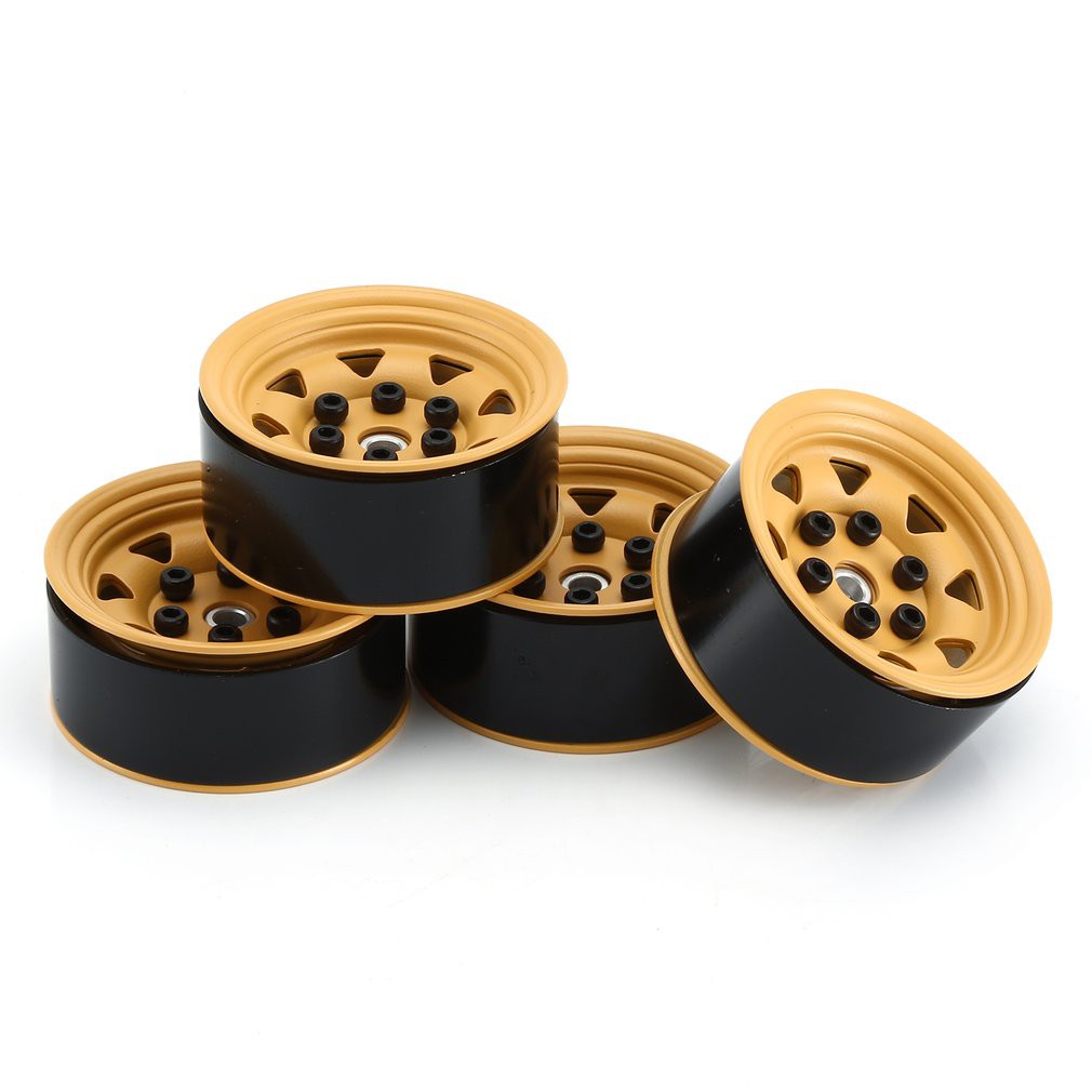 Set 4 Vành Bánh Xe Ax515Bk Bằng Hợp Kim Nhôm 1.55 Inch Chuyên Dụng Cho Xe Điều Khiển RC 1/10 RC MN99 MN90