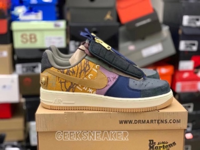 [GeekSneaker] 🔥 Giày Sneaker Nam Nữ Air Force 1 Travis Scott + Stock X | BigBuy360 - bigbuy360.vn