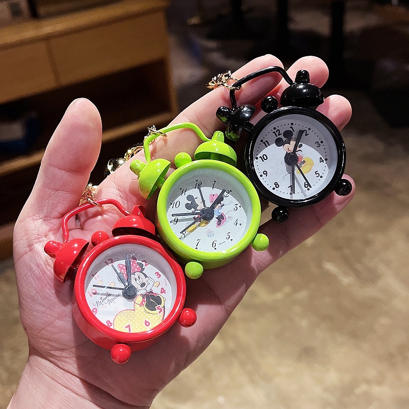 Móc Khóa Kim Loại Hình Đồng Hồ Báo Thức Dễ Thương