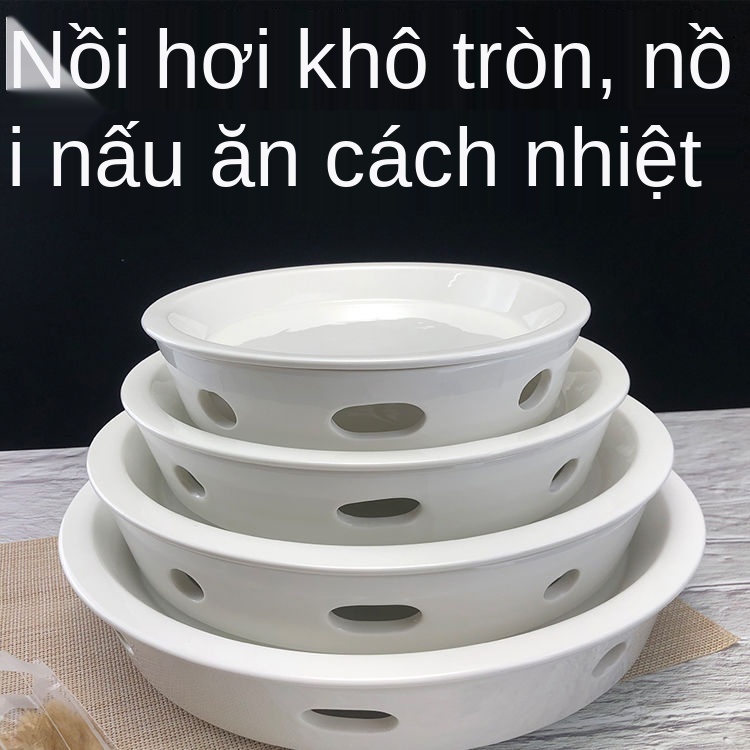 Gốm cồn Nến hâm nóng đĩa Bếp cồn Nồi lẩu nhỏ giữ ấm rau cá đĩa Nồi hơi khô hộ gia đình