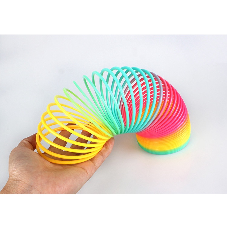 Đồ Chơi Lò Xo Cầu Vồng loại LỚN đường kính 9Cm, Lò Xo Đàn Hồi giải trí cho bé