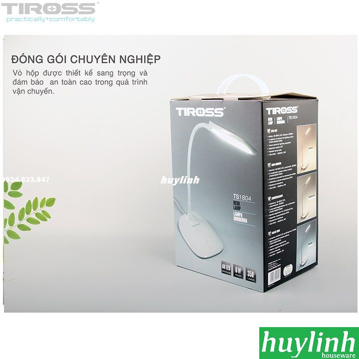 Freeship Đèn bàn LED chống cận Tiross TS1804