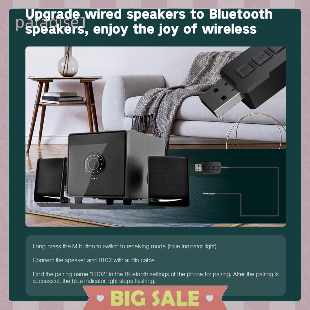 Bộ Chuyển Đổi Âm Thanh Bluetooth 2 Trong 1 Thiên Đường Kính 1 RT02 ​Bộ Thu Phát Không Dây Chuyên Dụng Chất Lượng Cao | BigBuy360 - bigbuy360.vn