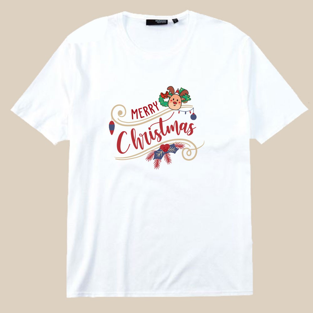 Áo thun noel nam nữ hình in đẹp thun dày mặc mát