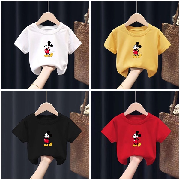 Áo thun hình micky nhỏ, áo có tay cotton cho bé
