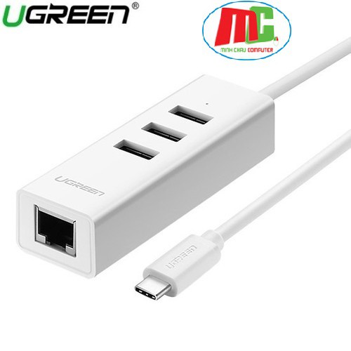 [ RẺ HƠN HOÀN TIỀN ] Cáp Chuyển USB Type C to Lan + USB HUB Ugreen 20792 - Hàng Chính Hãng