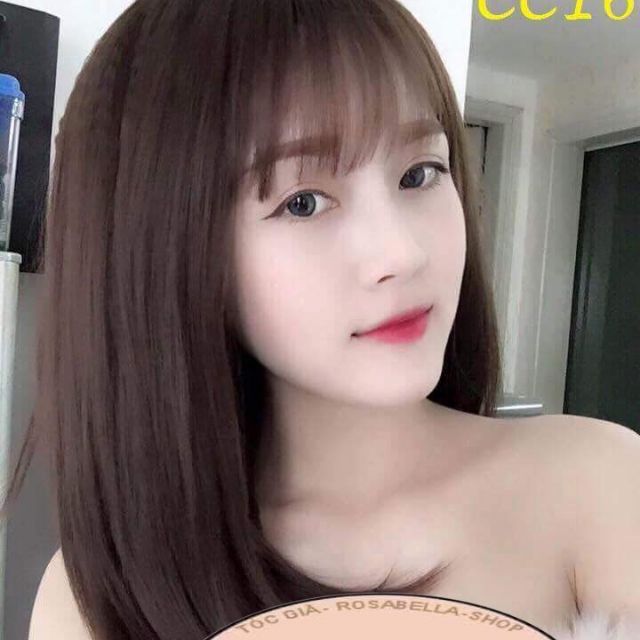 Tóc gỉa nguyên đầu thẳng cụp