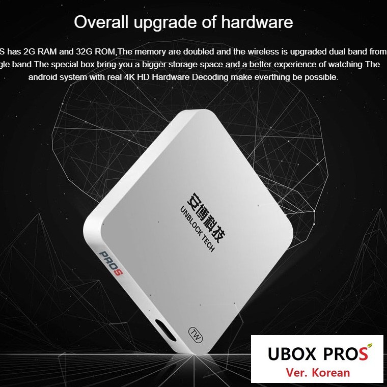 신제품 Đầu thu TiVi UBOX PROS - Kênh Truyền Hình Hàn Quốc