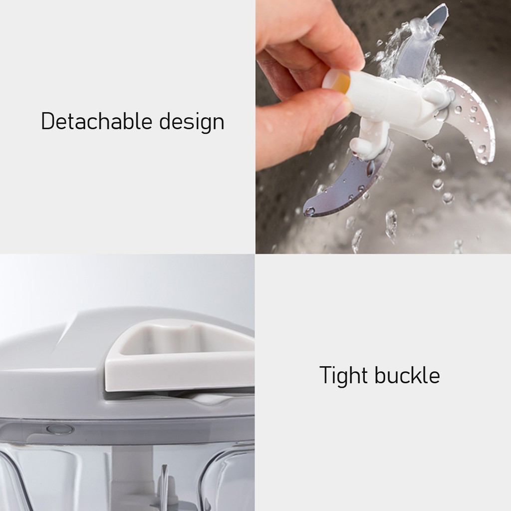 Xiaomi Youpin Máy Xay Thịt Tỏi Nghiền Rau Củ Jordan&Judy KT008 Mini Thủ Công