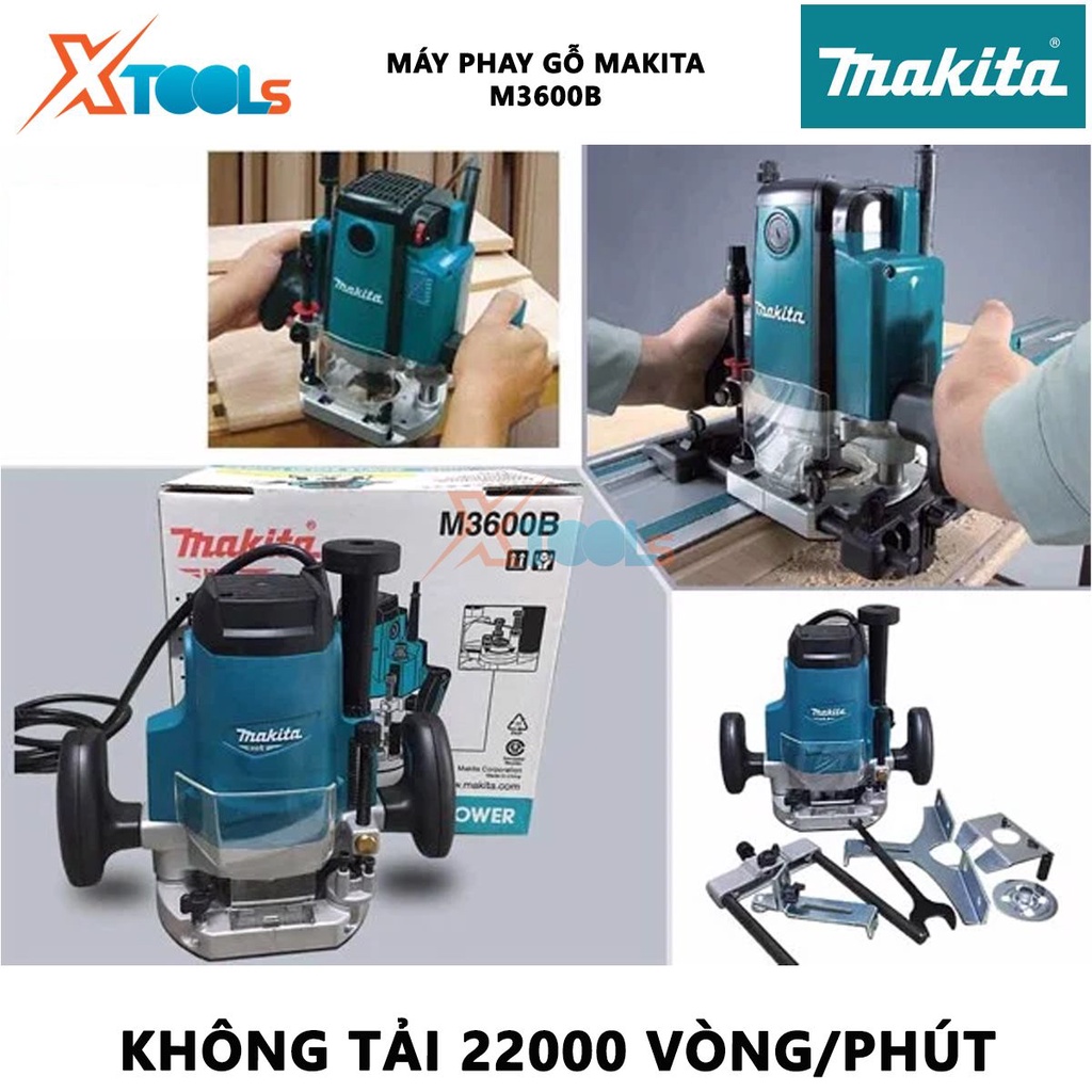 Máy phay 1650W MAKITA M3600B | Máy phay (đánh cạnh) mini Công suất: 1.650W Nguồn điện áp: 220V/50Hz - 60Hz [CHÍNH HÃNG]