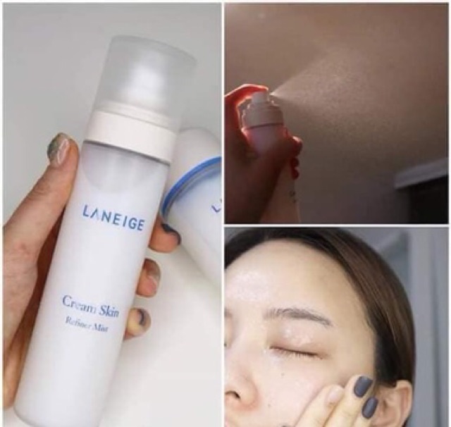 Xịt Dưỡng Laneige Cream Skin Refiner Mist = Nước hoa hồng + kem dưỡng + xịt khoáng