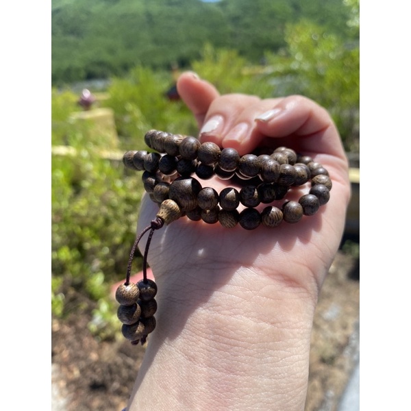 Vòng Tay Trầm Hương  Chuỗi Tràng 108 Hạt Chuẩn Tự Nhiên 6 mm Cao Cấp Quà Tặng Cho Nam Nữ