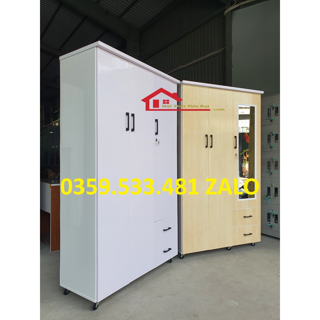 Tủ 3 cánh nhựa Đài Loan có gương soi toàn thân 1m8x1m05 Freeship HCM
