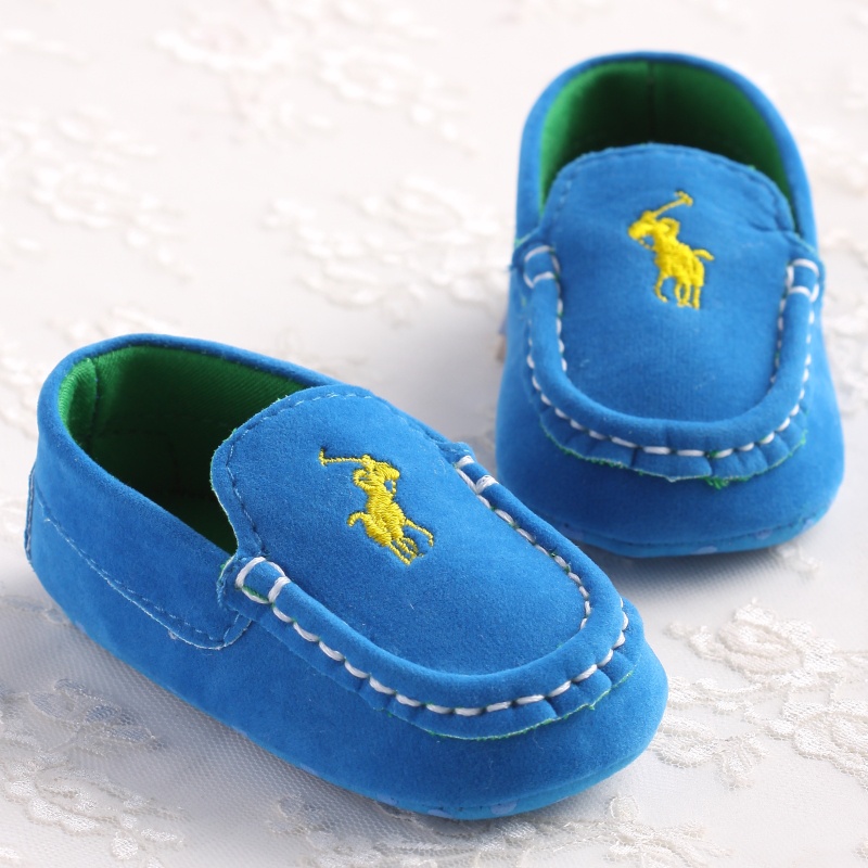 Đôi Giày Da PU Đế Cotton Chống Trượt Cho Bé Trai Sơ Sinh Tập Đi