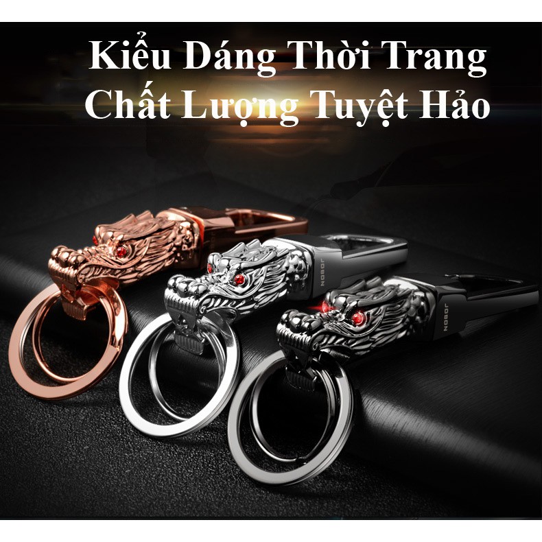 {Hàng Chất Giá Tốt} Móc Treo Chìa Khóa Oto Xe Máy Zobon ZB-8773 Hình Đầu Rồng Mắt Ngọc Cực Chất