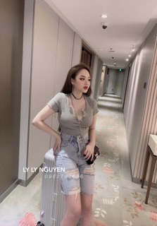 Jeans ngố rách 2 bên cực chất