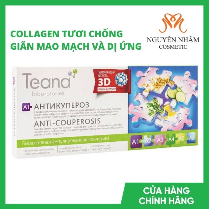 Serum Teana A1 Giúp Giảm Giãn Mạch Máu, Giảm Mẩn Đỏ, Dị Ứng, Phục Hồi Da Mỏng Tổn Thương