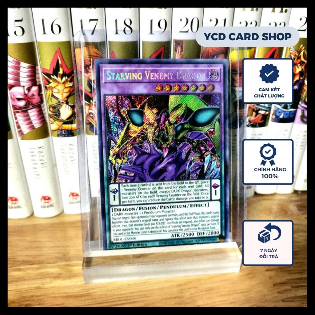 Thẻ bài yugioh chính hãng  Starving Venemy Dragon – Secret Rare