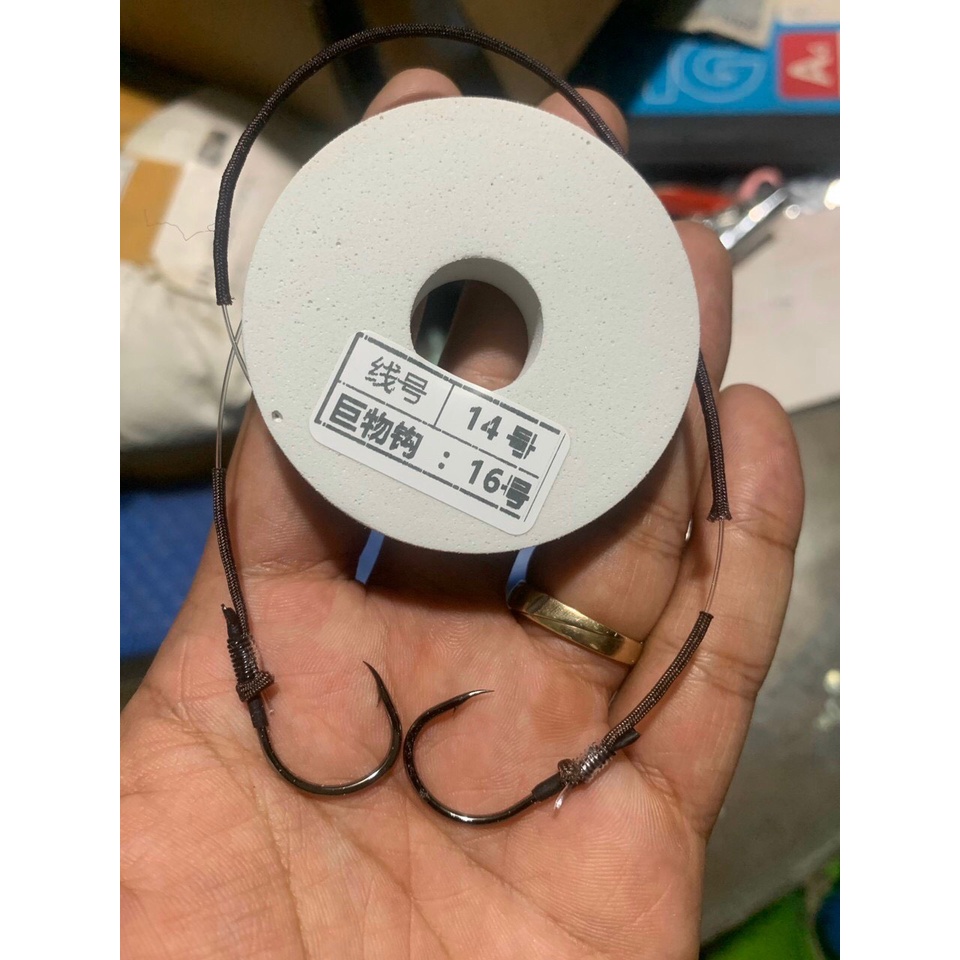 Thẻo Săn Hàng Lưỡi Đôi Buộc Sẵn Chuyên Câu Câu Đơn , Câu Đài , Cước Carbon , Lưỡi Săn Hàng Thép phủ Silicon