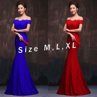 D1355- Đầm đuôi cá bẹt vai sang trọng