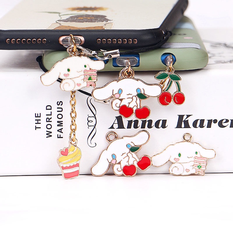 Nút Bịt Chống Bụi Cho Lỗ Cắm Tai Nghe Điện Thoại Di Động Hình Chú Chó Cinnamon Đáng Yêu