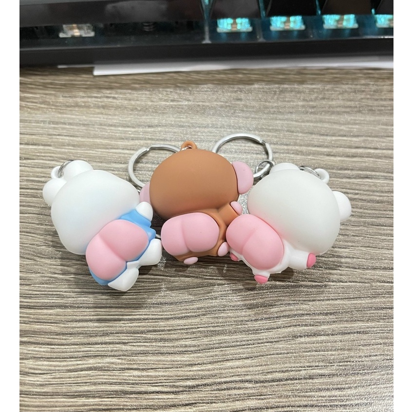 Móc Khóa Hoạt Hình Mẫu Mới Các Loại Hình Gấu, Mèo Con, Khỉ Con, Heo Con, Thỏ Con, Vịt Con Cute