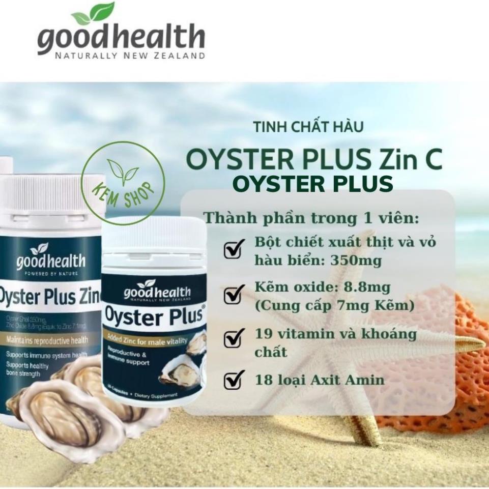 Tinh chất hàu biển Oyster Plus ZinC Goodhealth 60 viên