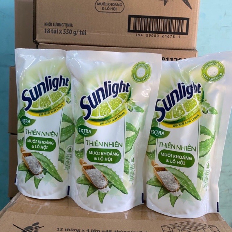 Nước Rửa Chén Sunlight Thiên Nhiên Túi 550g(hàng km)