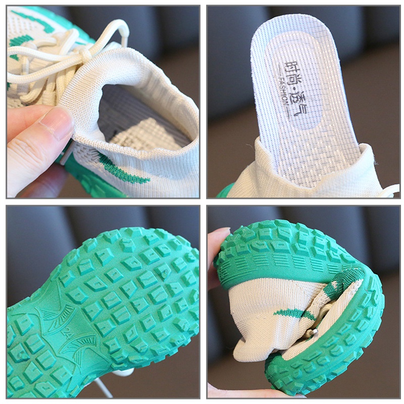 Giày thể thao AMILA phối tất thoáng khí phong cách mùa thu cho trẻ em