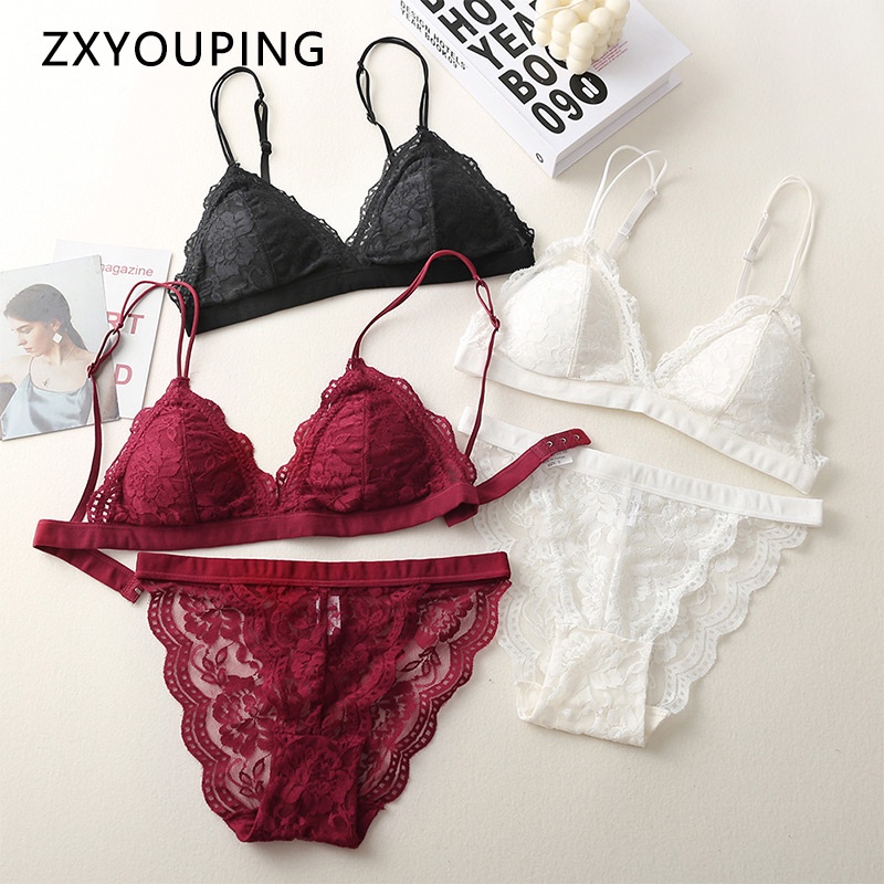 Bộ đồ lót ren không đường may hở lưng quyến rũ dành cho nữ