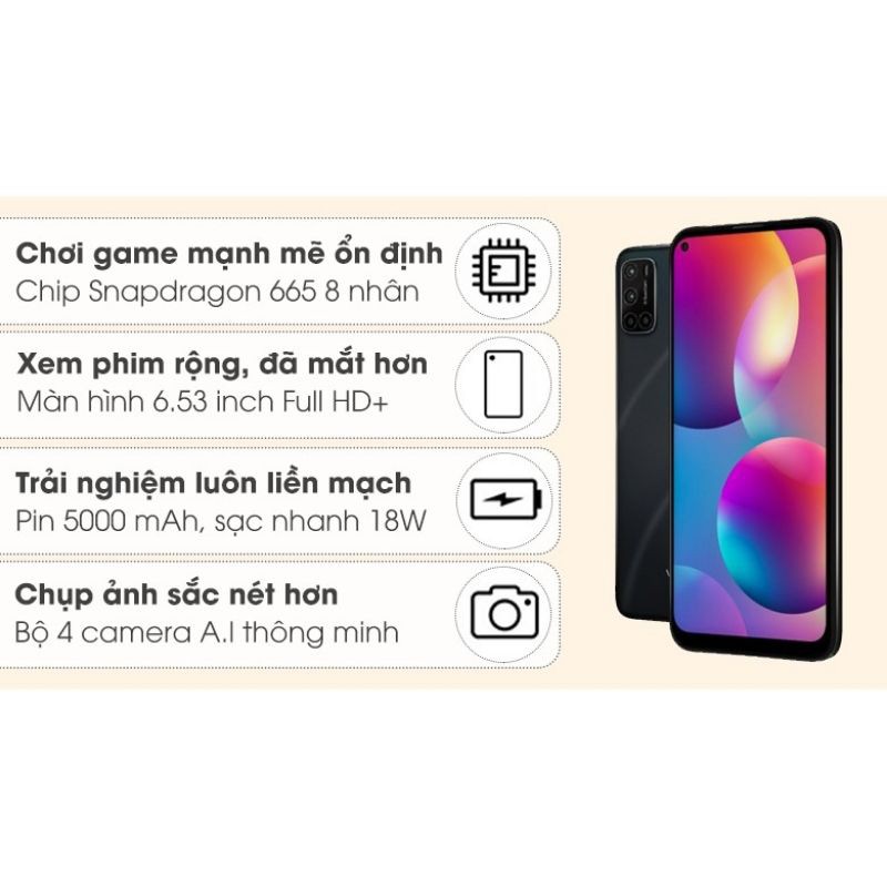 Điện thoại Vsmart Joy 4  Ram 4gb / 64gb - Hàng Chính Hãng Mới 100% bảo hành 18 tháng !