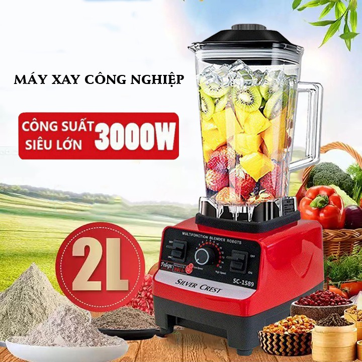 Máy Xay Sinh Tố Công Nghiệp SILVER CREST Xay Thực Phẩm Đa Năng Siêu Bền