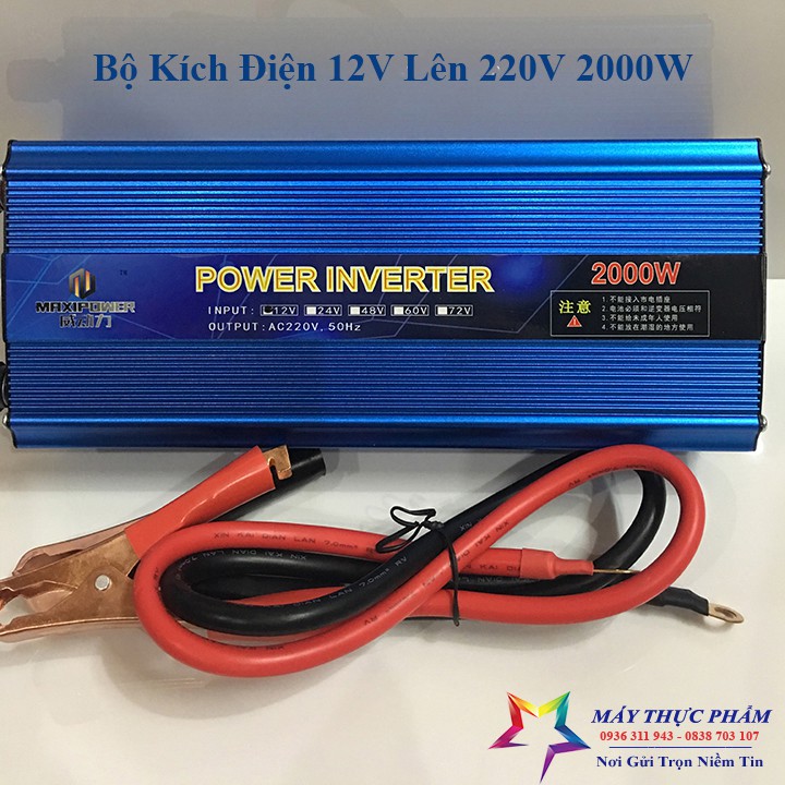 Bộ kích điện ắc quy 12V lên 220V INVERTER 2000W