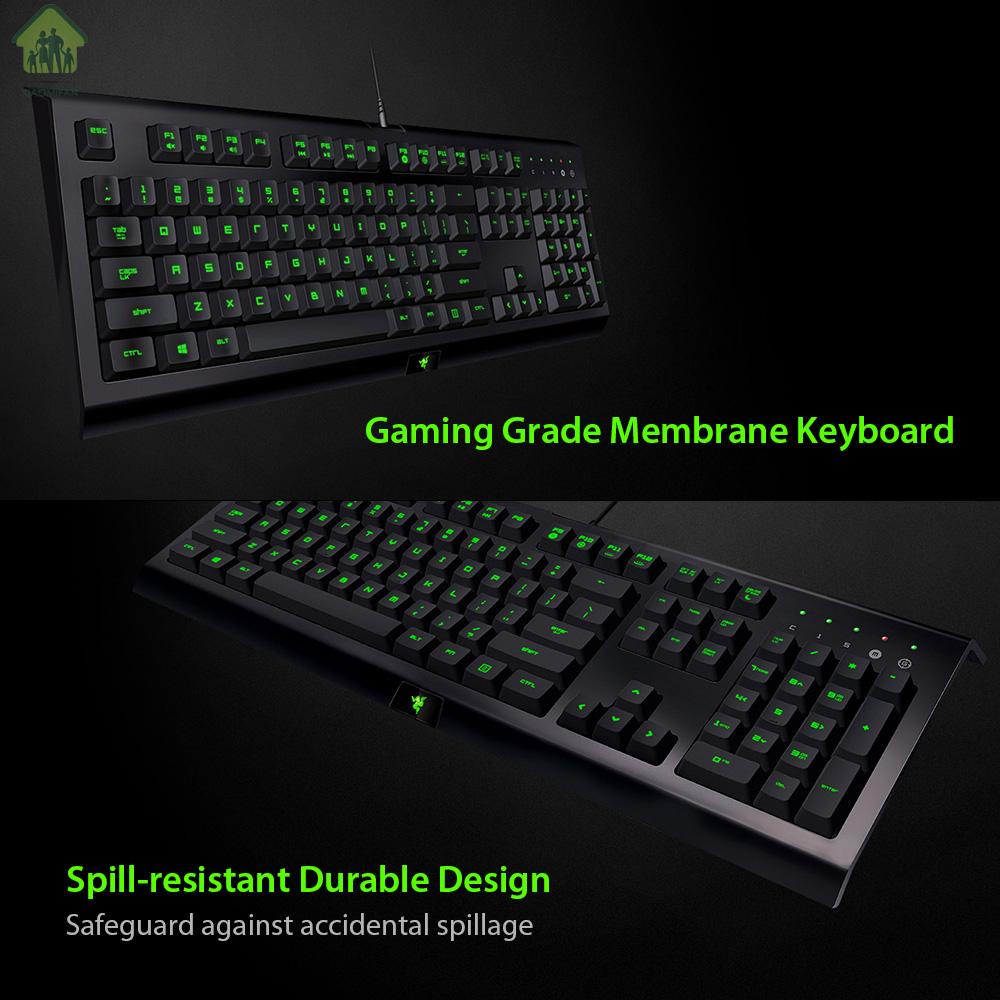 xm Razer Cynosa Chroma Pro Wired Gaming Keyboard with Three-color Backlit/Membrane Keyboard/Individually Backlit Keys/Spill-Resistant/Fully Programmable 104 Keys Compatible for Windows/Mac