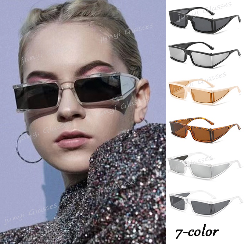 Kính Mát Hình Chữ Nhật Chống Nắng Thời Trang Đường Phố Cho Nữ