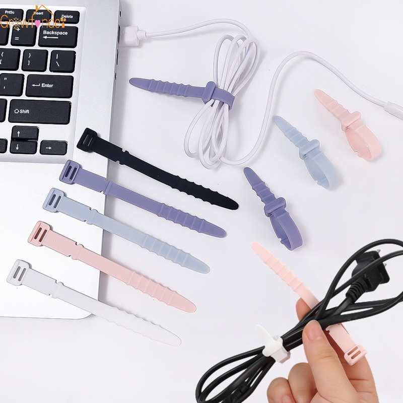 Bộ 5 Dây Quấn Dây Cáp Sạc Điện Thoại/ Truyền Dữ Liệu Bằng Silicon Đa Năng