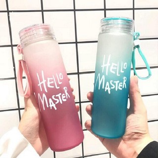 [XẢ] Bình Đựng Nước Thủy Tinh Hello Master