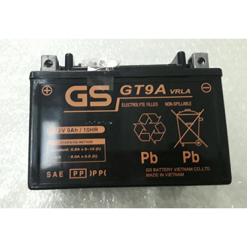 Bình Ắc Quy Khô GS GT9A (12V-9Ah)