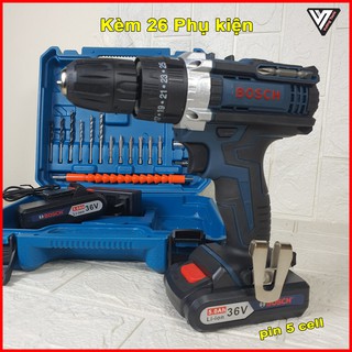 Máy Khoan Bosh 36V 3 chức năng 5.0Ah, khoan tường bắt vít