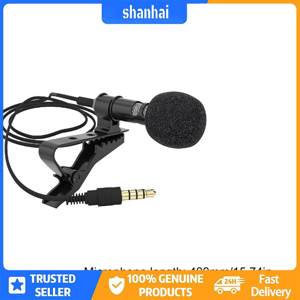 Microphone Condenser Clip-on Veel Lavalier Mic có dây cho điện thoại máy tính xách tay