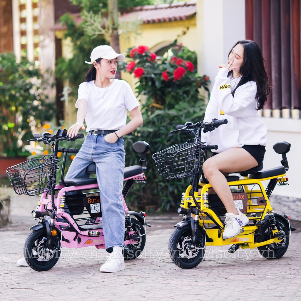 Xe Điện Buker Nhập Khẩu 2022 - Xe Điện Thông Minh - Khóa Từ Chống Trộm - Pin Lithium 10A - Tặng kèm giỏ xe  - BH 2 Năm