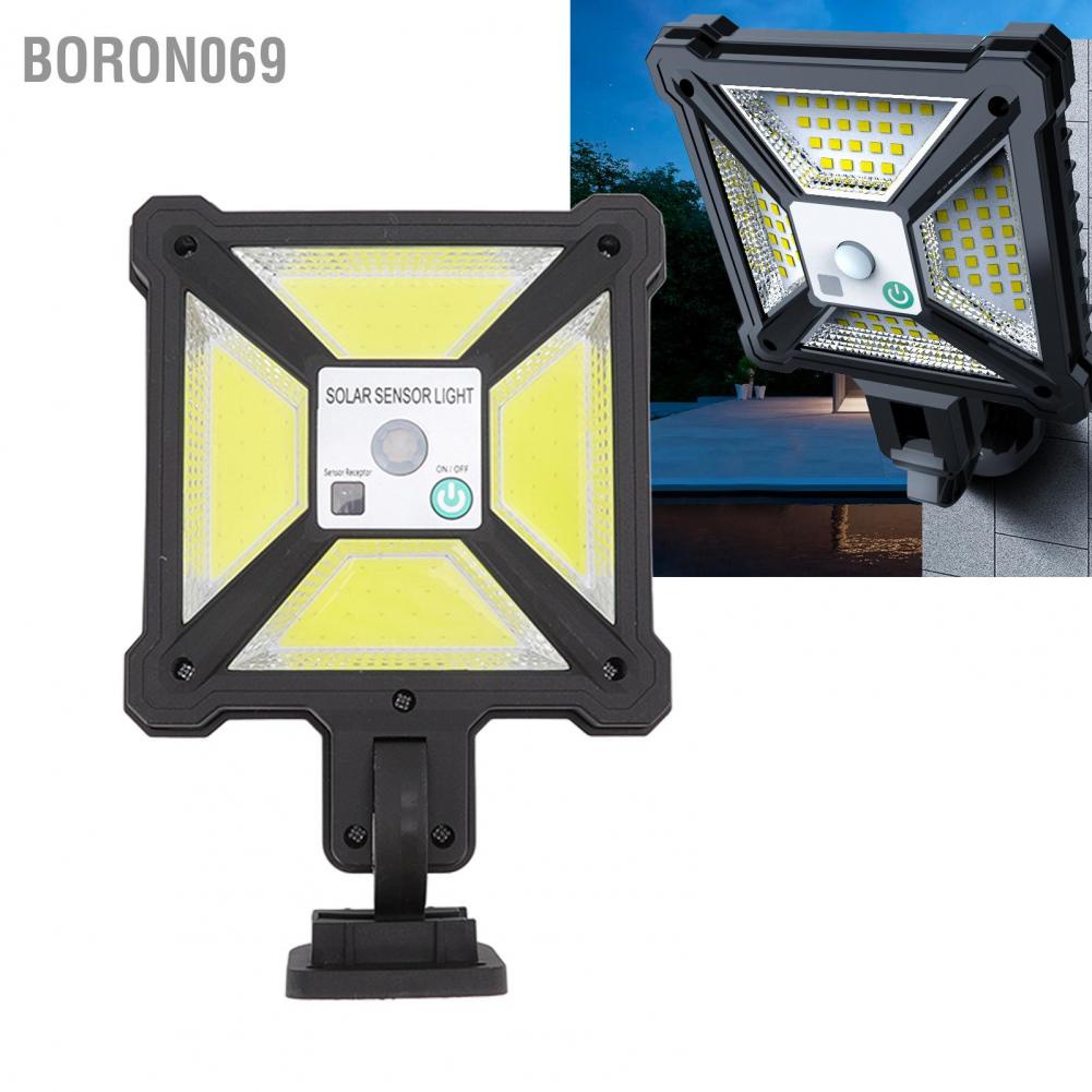 Đèn Đường Năng Lượng Mặt Trời 4 COB IP65 3 Chế Độ Gắn Tường Không Dây Cho Sân Vườn Boron069