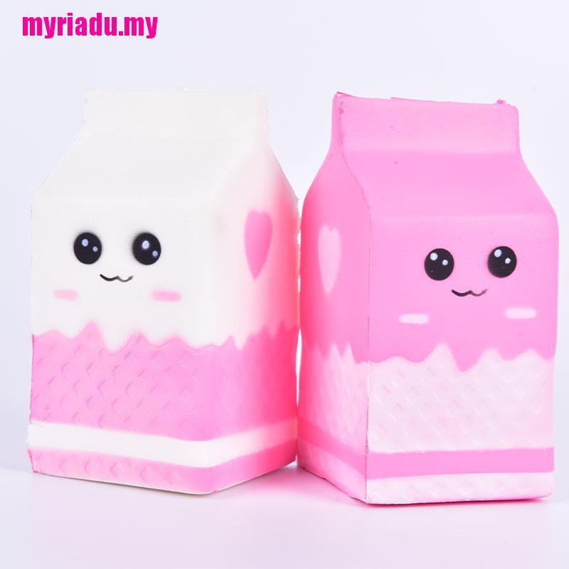 Đồ Chơi Xốp Squishy Giảm Stress Hình Hộp Sữa Dễ Thương Cho Bé