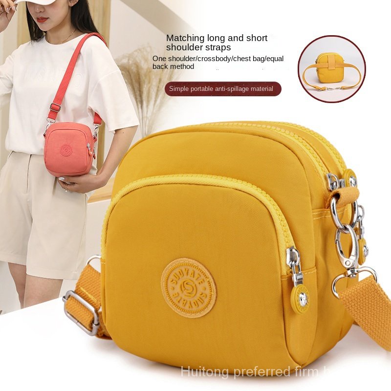 Túi Đeo Vai Vải Oxford Mini Ba Lớp In Họa Tiết Phong Cách Nhật Hàn Thời Trang Cho Nữ