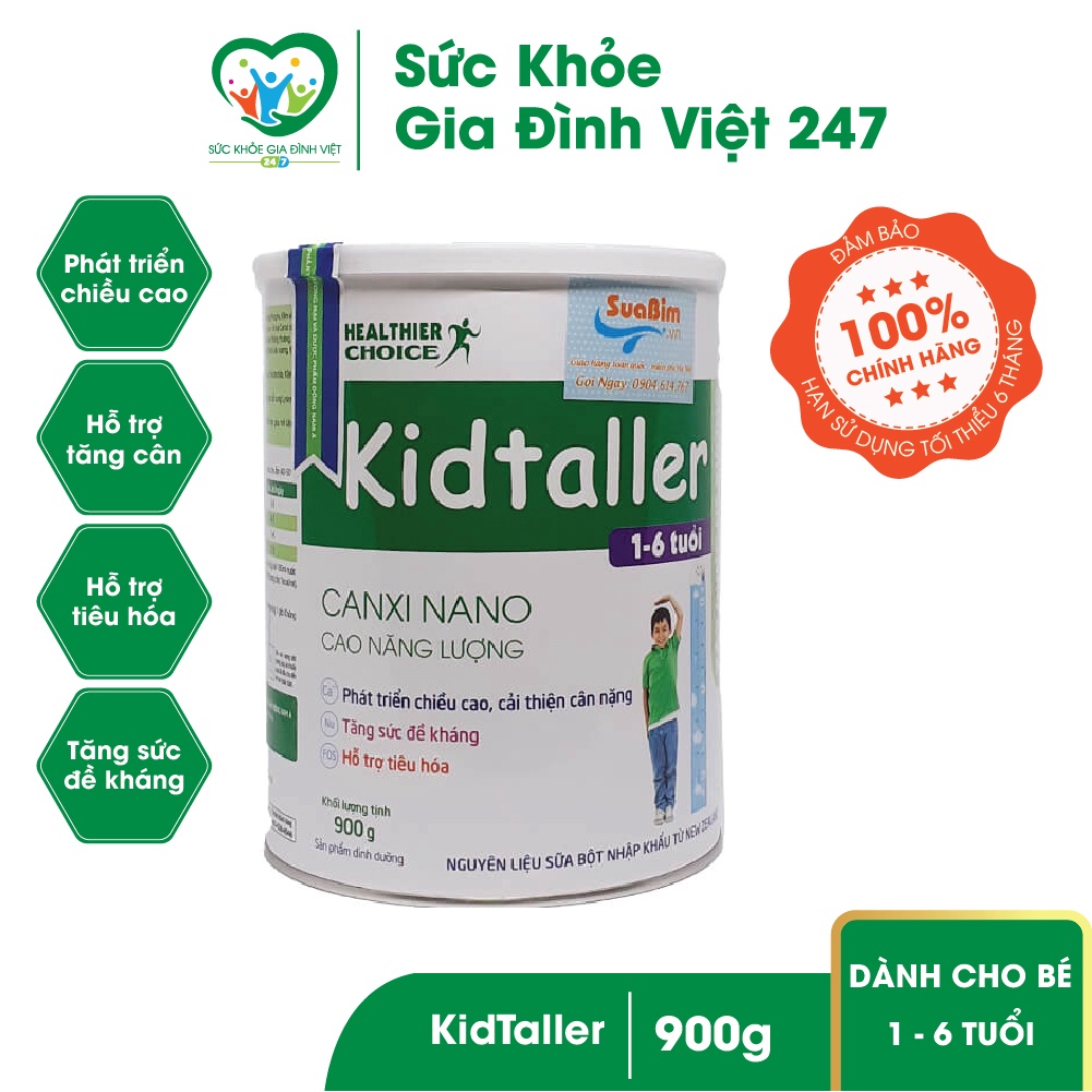 Sữa Kidtaller - Sữa dinh dưỡng phát triển chiều cao cho bé (900G)