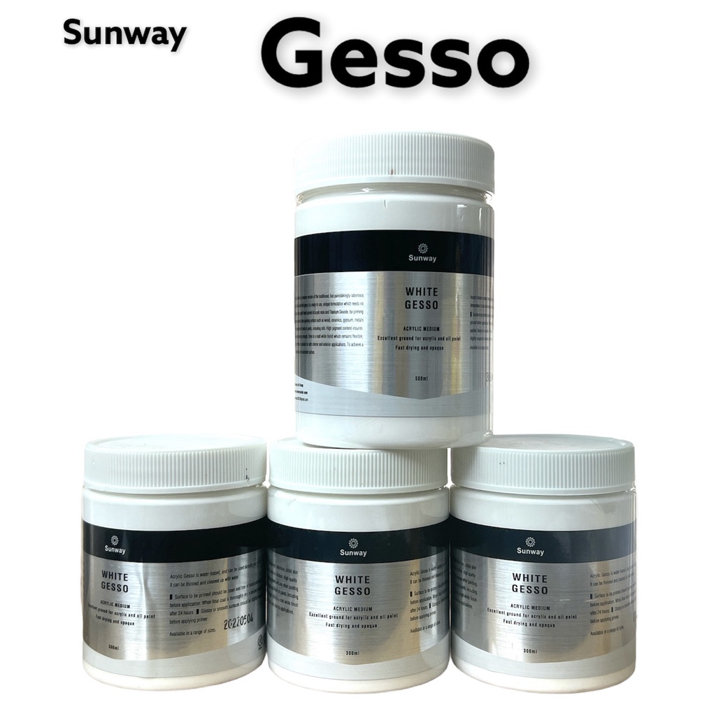Sơn Lót Gesso Sunway dung tích 300/500ml màu trắng