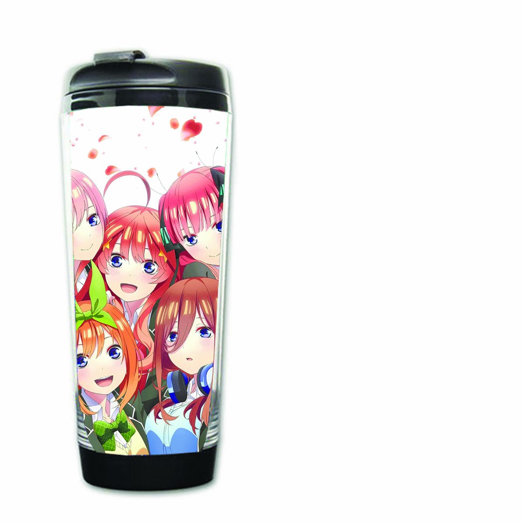 Bình nước IN HÌNH Nhà có 5 nàng dâu Âm dương sư Aikatsu! Among us Arknights anime chibi cốc đựng quà tặng tiện lợi