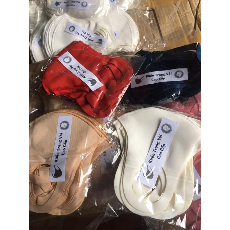 [GIÁ RẺ]-Combo 10 Khẩu trang Thun không dệt 2 lớp phong cách Hàn( Giao màu ngẫu nhiên)